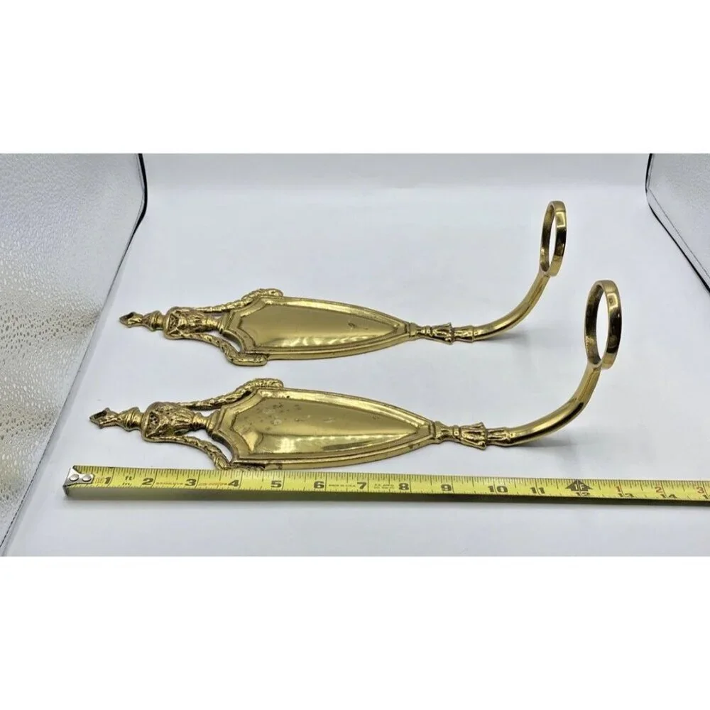 Vintage Virginia MetalCrafters Brass Wall Sconces Candle Holders Set Regency